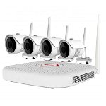 Kit supraveghere video PNI House WiFi735 NVR si 4 camere wireless de exterior 5MP, ONVIF, IP67