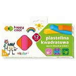 Plastilina scolara 12 culori Happy Color 2114K12, B.N.Business