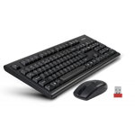 Kit A4tech Tastatura GK85 + Mouse G3-220N, Wireless, USB, 10 m, 2.4 Ghz, 16 gesturi, receiver Multi-Link, Negru , A4Tech