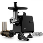 Masina de tocat carne Tefal HV7 Plus 6 in 1 NE553838, 2000 W, 2.8 kg/min, accesorii pentru kebbe, carnati, suc de rosii, 3 grile din inox, functie reverse, negru, TEFAL