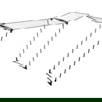 Uscator de rufe Hydra, Metaltex, pliabil, 18 m capacitate de uscare, Metaltex