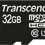 Card de memorie, Transcend, 32 GB, Micro SDHC UHS-I Premium, Clasa 10, Negru/Rosu