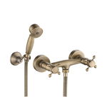 Baterie baie pentru dus, Epoque BEP77, dubla comanda, montaj pe perete, finisaj bronz antichizat