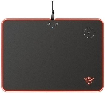 Mousepad Gaming cu incarcare wireless QI Trust GXT 750 Qlide, iluminare RGB (Negru)