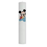 Lumanare Botez Baby Mickey cu avion H35cm D4,5cm