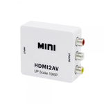 Adaptor mini convertor HDMI la AV(RCA) Full HD 1080p video si audio stereo alb, Compatibil