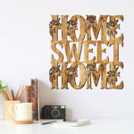Decoratiune din lemn pentru casa Homes Sweet Home, 3gifts