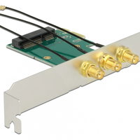 PCI Express la Mini PCI Express si 3 X RP-SMA, Delock 89294, Delock
