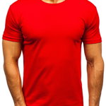Tricou fără imprimeu bărbați roșu Bolf 9001-1, BOLF