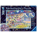 Puzzle Ravensburger + Stickere - Unicorni si fluturi