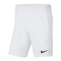 Nike, Pantaloni scurti cu tehnologie Dri-FIT pentru fotbal Park III, Alb optic, XL