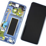 Display Samsung Galaxy S9 G960 cu Rama Display Original Service Pack Blue Albastru