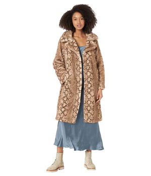 Imbracaminte Femei NVLT Python Patterned Bunny Faux Fur Cream, NVLT