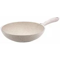 Tigaie wok din granit, 28cm, bej, Hascevher