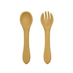 Petite&Mars Take&Match Silicone Cutlery tacâmuri Intense Ochre 6 m+ 2 buc, Petite&Mars
