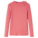 Tricou pentru copii cu mâneci lungi, roz antichizat, 104, vidaXL