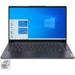 Laptop Lenovo Yoga Slim 7 14IIL05 cu procesor Intel® Core™ i7-1065G7, 14" HDR UHD, 16GB, 1TB SSD, Intel® Iris® Plus Graphics, Windows 10 Home, Slate Grey