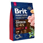 Hrana uscata pentru caini BRIT Premium by Nature, Adult, Talie mare, pui, 3 Kg