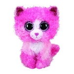 Jucarie de plus Ty - Beanie Boos, Pisica roz, 24 cm
