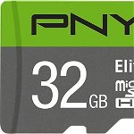 Karta PNY Elite MicroSDHC 32 GB Class 10 UHS-I/U1 A1 V10 (P-SDU32GU185GW-GE), PNY