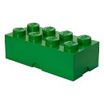 Cutie depozitare LEGO 2x4 verde inchis, Lego
