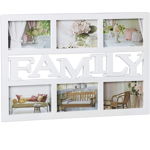 Rame foto Family, colaj 6 poze, Alb, 48 x 33 cm, 