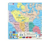 Puzzle Larsen - Political Canada Map (in French and English), 48 piese (K11-V1), Larsen