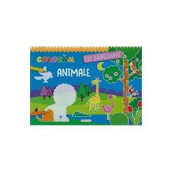 Coloram cu sabloane - Animale, GIRASOL, 4-5 ani +, GIRASOL