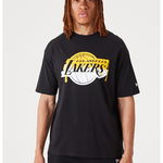 Tricou de bumbac cu imprimei pe piept NBA Drip, New Era