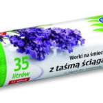 STELLA SACI MENAJ LDPE 35L 15/set cu snur Lavanda, 