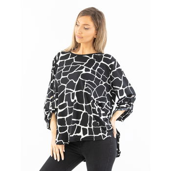 Bluza Dama Sandy Negru cu Alb II, Zenda