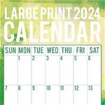 Large Print Calendar - 2024 Square Wall Calendar 