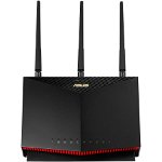 Router modem 4G-AC86U WPS AiProtection Pro 6 Antene IPv4 IPv6 Black, ASUS