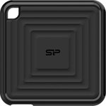 SSD extern, SILICON POWER, PC60A, 256GB, USB-C, 540/500 MB/s, Negru