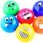 Set de 6 mingi colorate cu emoții 10 cm