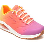 Pantofi sport SKECHERS portocalii, UNO 2, din piele ecologica