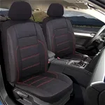 Huse scaune auto VW Tiguan King Piele Ecologica cusatura rosie, Dalauto
