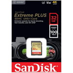 Extreme PLUS SDHC, 32GB, UHS-I U3, Clasa 10, V30, SanDisk