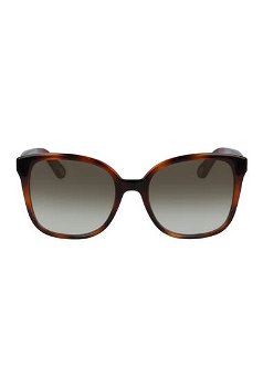 Ochelari Femei Chloe 56mm Classic Square Sunglasses Havana