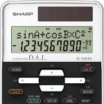 Calculator de birou Sharp calculators Calculator stiintific, 12 digits, 470 functii, 161x80x15 mm, dual power, SHARP EL-506TSWH - alb