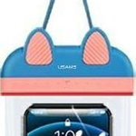 Husa Premium Subacvatica Usams Compatibila Cu Telefoane Pana La 7`, Transparenta Albastru, Usams