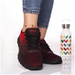 Pantofi sport guesta textil negru-rosu, OEM