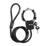 Antifurt Master Lock cablu cu catuse 1m x 8mm Negru, MasterLock