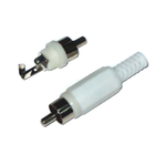 Mufa RCA tata din plastic alb, OEM