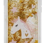 Husa Protectie Spate Lemontti Liquid Sand Unicorn Glitter pentru Apple iPhone 8 / 7