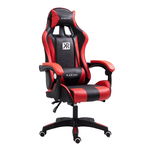 Scaun gaming Karemi, piele ecologica, 2 perne incluse, rosu, Karemi