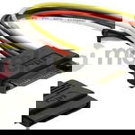 Cablu splitter SATA3 Qoltec, Male/2x female, 0.5 m, Multicolor, Qoltec