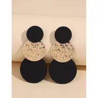 Cercei lungi Negri cu Auriu, Inovius