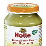 Piure BIO de brocoli si orez 190g, Holle Baby