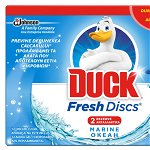 Rezerve odorizant gel pentru vasul toaletei,Fresh Discs Marine, 12 discuri, Duck , Duck